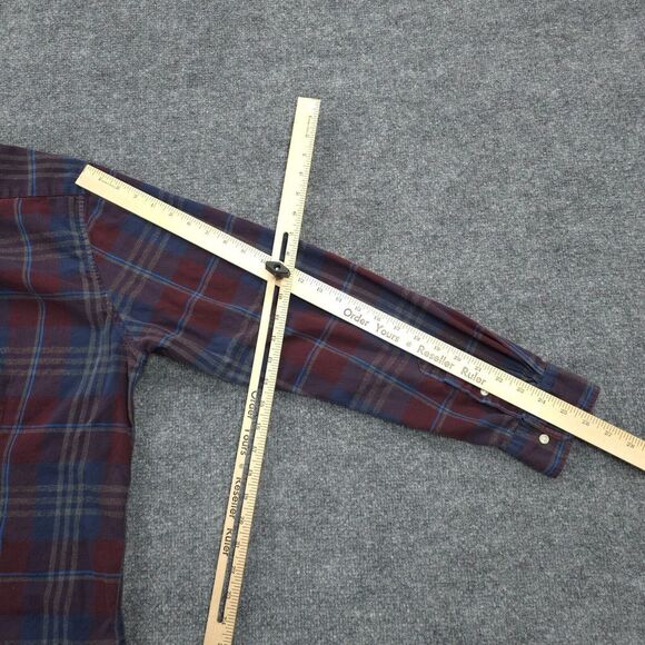 Barbour Shirt Mens XL Tailored Fit Red Plaid Stapleton Casual Work Outdoors Logo - Picture 12 of 13
